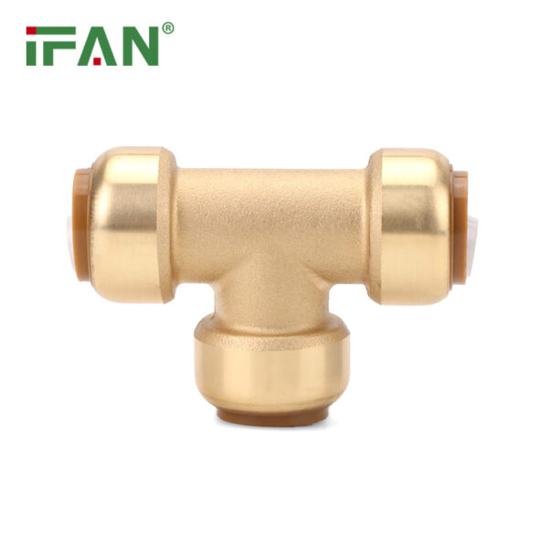CSA B137 Raccords à compression enfichables PEX en laiton tee - 图片 2