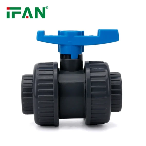 Vanne à boisseau sphérique à double union en PVC ISO 1452 - 图片 4