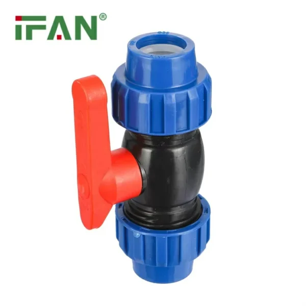 Robinet à boisseau sphérique en PEHD bleu foncé ISO 4427 - 图片 3